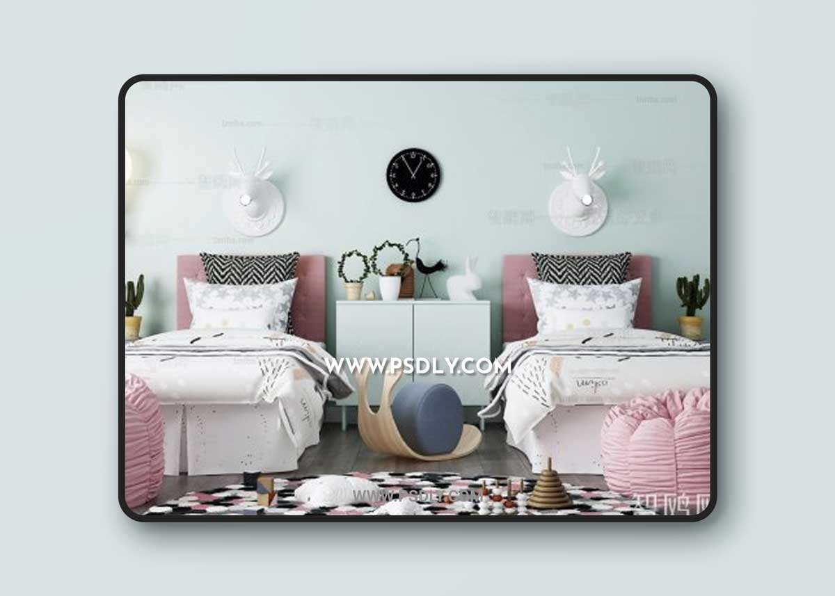 Modern children's bed 3D Models