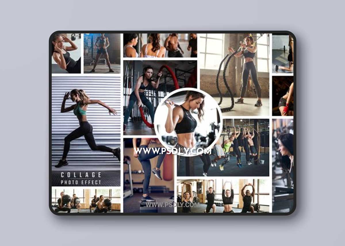 Photo Collage Frame Effect Mockup 464582071