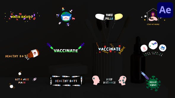 Videohive Virus And Vaccine Titles | After Effects 34502084