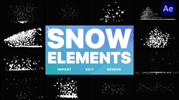 Videohive Christmas Snow Elements | After Effects 34884495