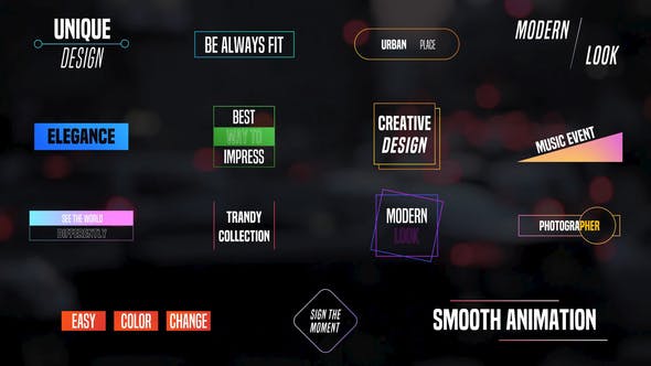 Videohive Minimal Titles || After Effects 34684026