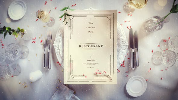 Videohive Christmas Restaurant Menu Slideshow 34917196