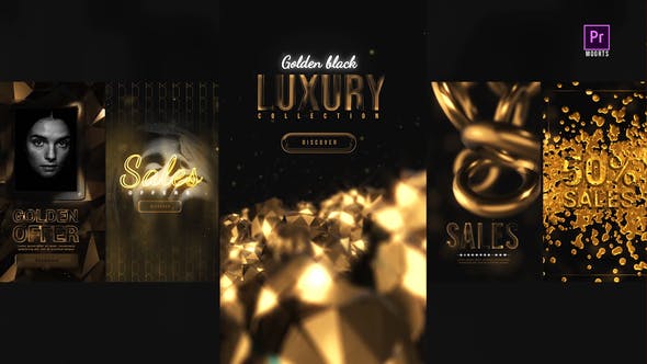 Videohive Golden Black Instagram Stories 34519218