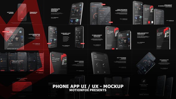 Videohive Phone App Presentation - Dark Mockup 26120642