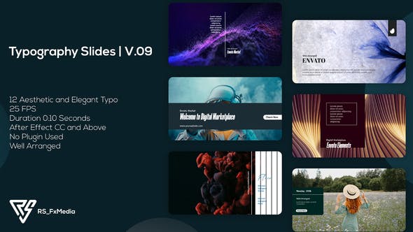 Videohive Typography Slides - Dynamic Plain V.09 34813216