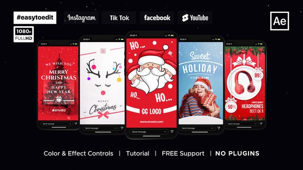 Videohive Instagram Stories | Christmas & New Year 34847301