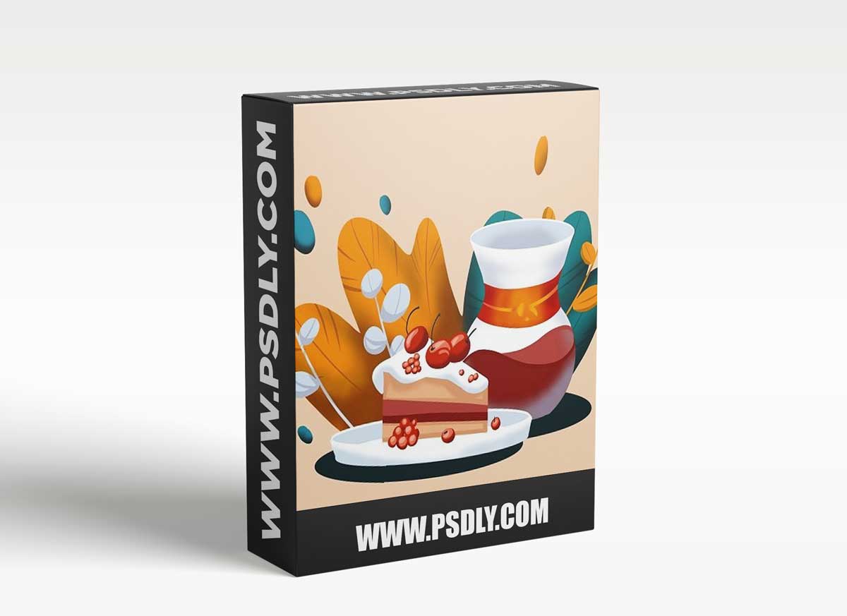 Procreate Basics Illustrating a Modern Coffee & Cake Composition