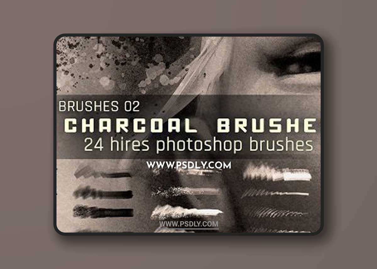 Realistic Charcoal Photoshop Brushes
