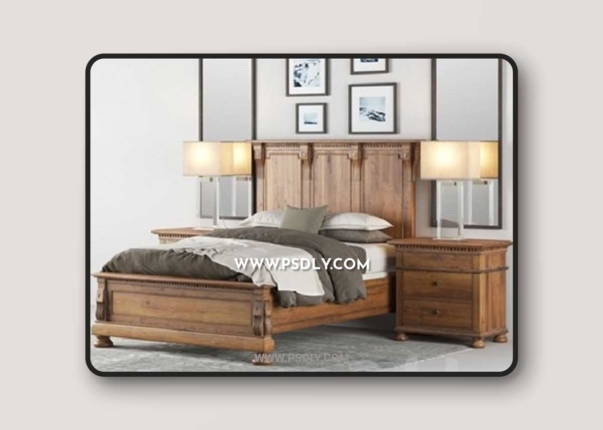 Restoration Hardware ST.JAMES PANEL BED 3D Models
