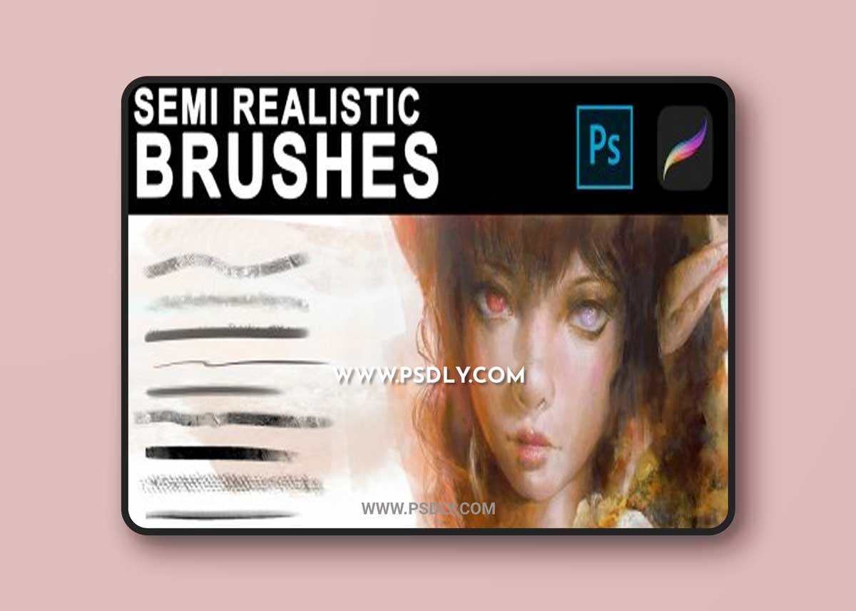 Semi Realistic Brushes (Photoshop and Procreate)