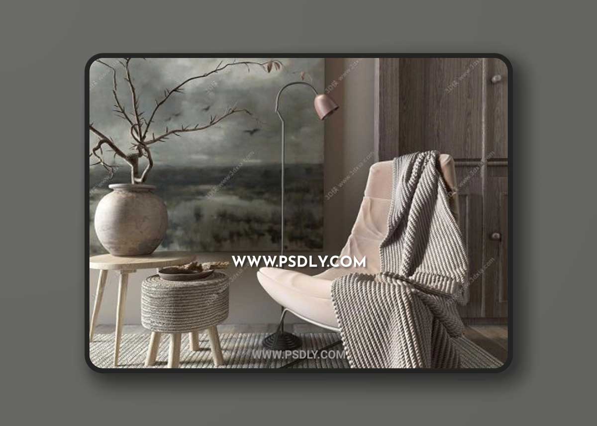 Single sofa Decoration Combination 3D Models