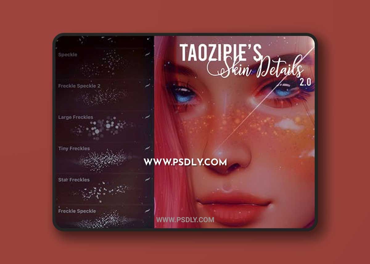 Skin Details Brushes V1+V2 for Procreate