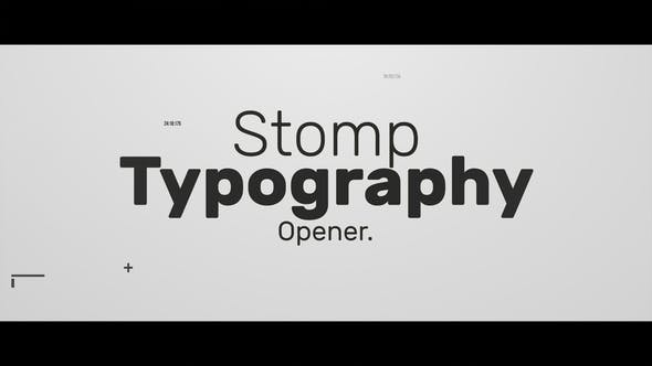 Videohive Stomp Typography Opener 21961154