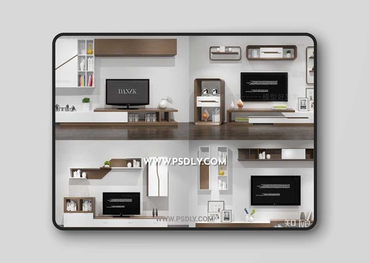 TV cabinet TV background Collection