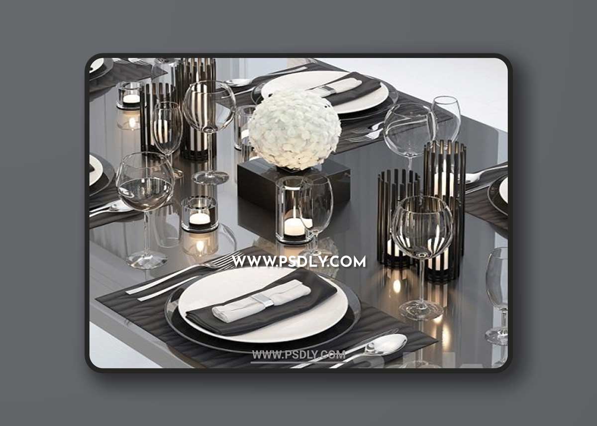 Table appointments 2 3D Model