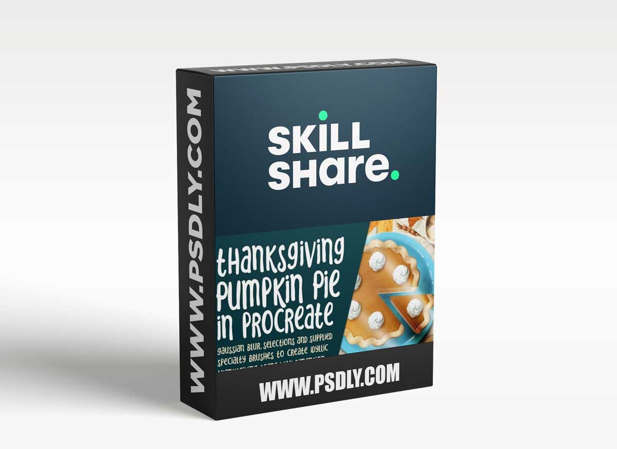 Thanksgiving Pumpkin Pie in Procreate Using Gaussian Blur, Selections and Gouache Brushes