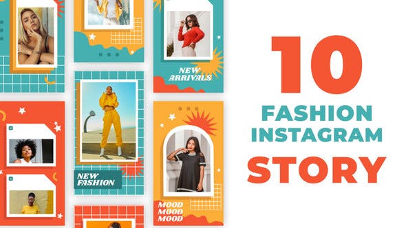 Videohive Trendy Graphics Instagram Story 34529781