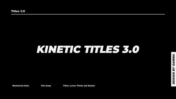 Videohive Kinetic Titles 3.0 | After Effects 34611626