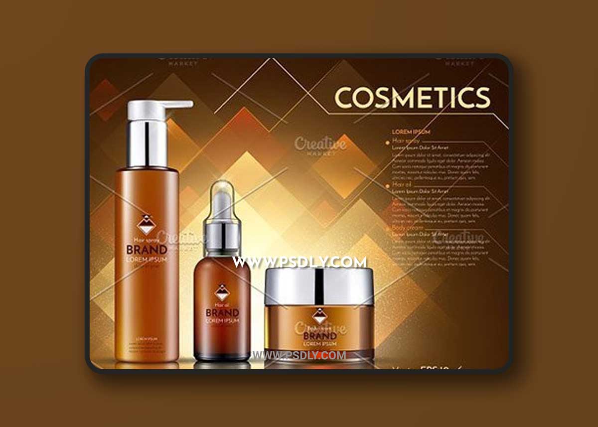 Vector realistic cosmetics mockup 3D Models
