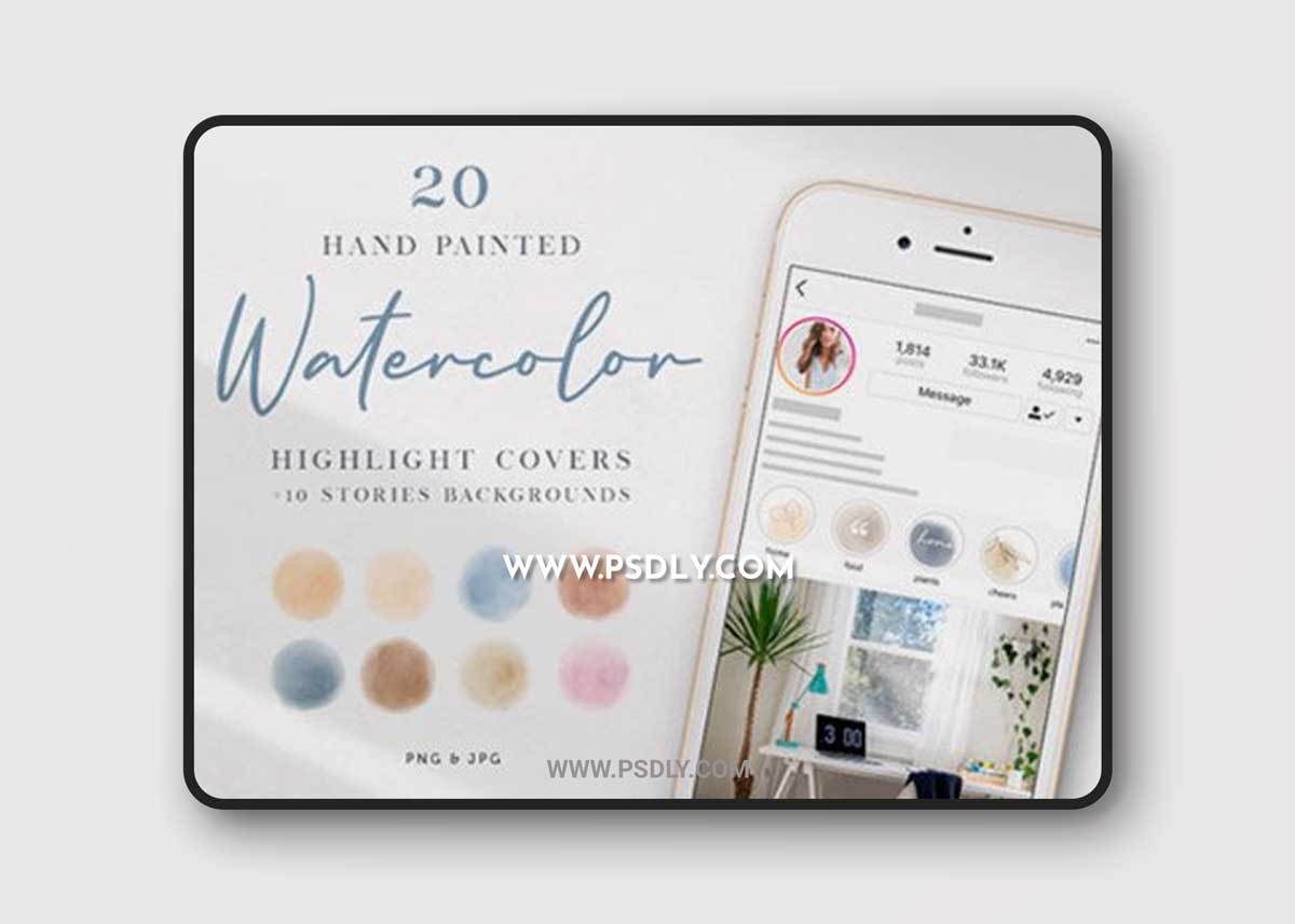 Watercolor Instagram Highlight Icons 16297352
