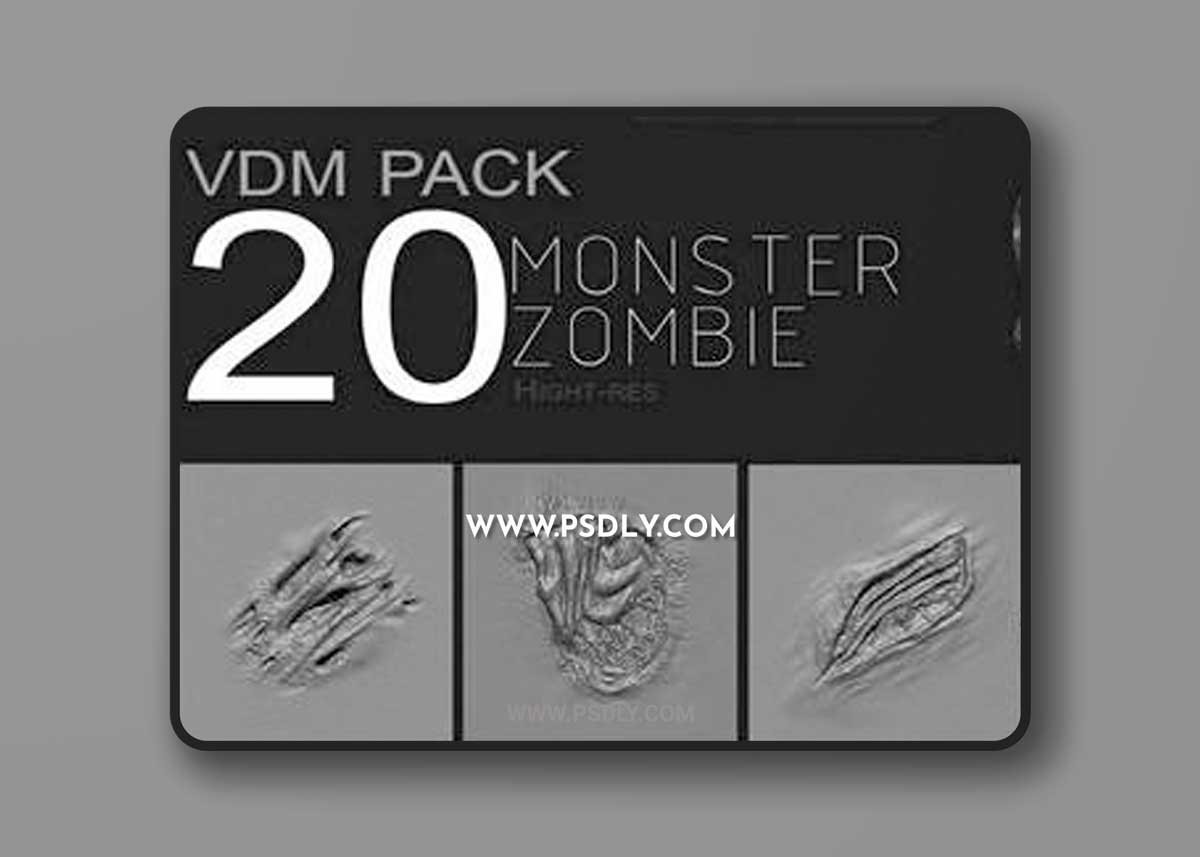 Zbrush – Zombie/Monster VDM PACK 3D Models