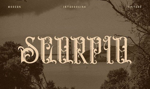 Scorpio - Vintage Ornamental Font
