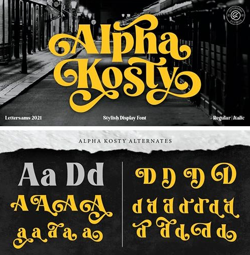 Alpha Kosty Font Family