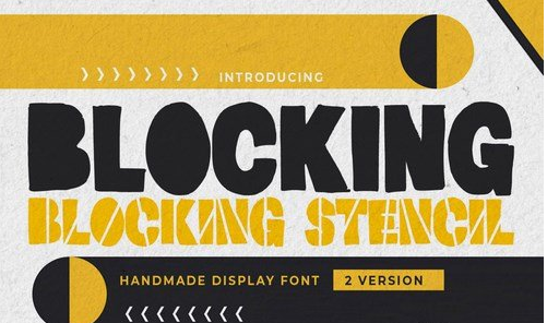 Blocking - Handmade Display Font