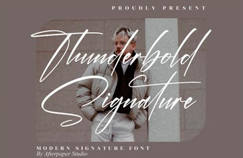 Thunderbold Signature Font