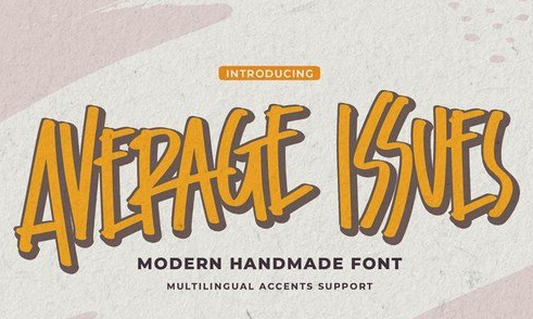 Average Issues - Modern Handmade Font