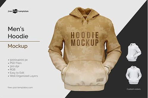 CreativeMarket - Men's Hoodie Mockup 5922495