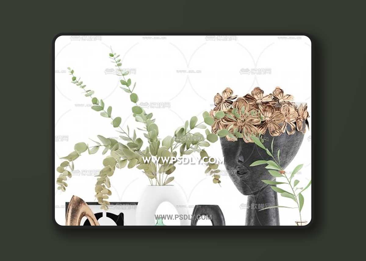 modern sculpture book ornament decoration 3D Models