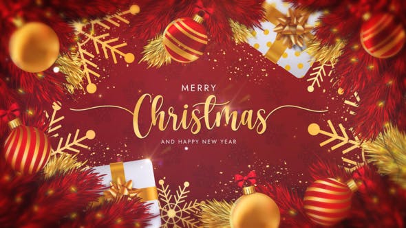 Videohive Merry Christmas Text Logo Reveal 34983754