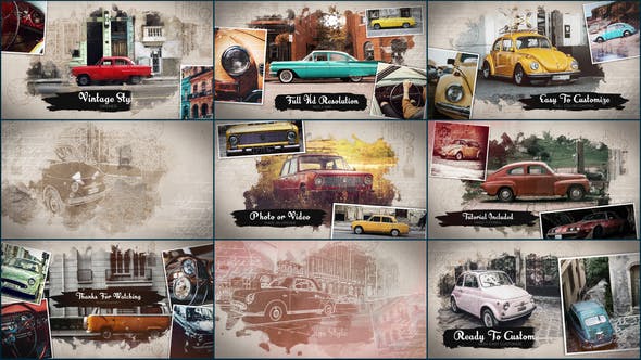 Videohive Vintage Slide Opener 25052892