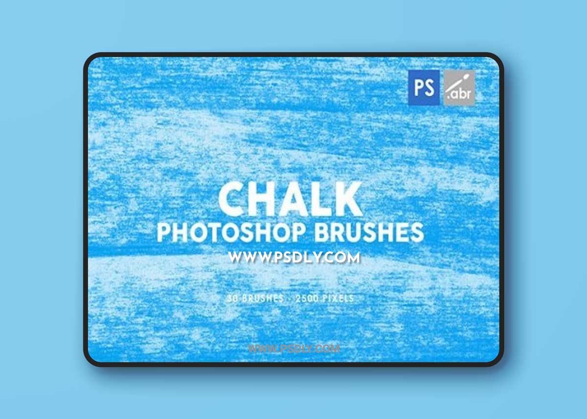 30 Chalk Texture Photoshop Stamp Brushes Vol 1