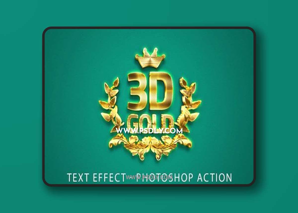 3D Gold Text Effect