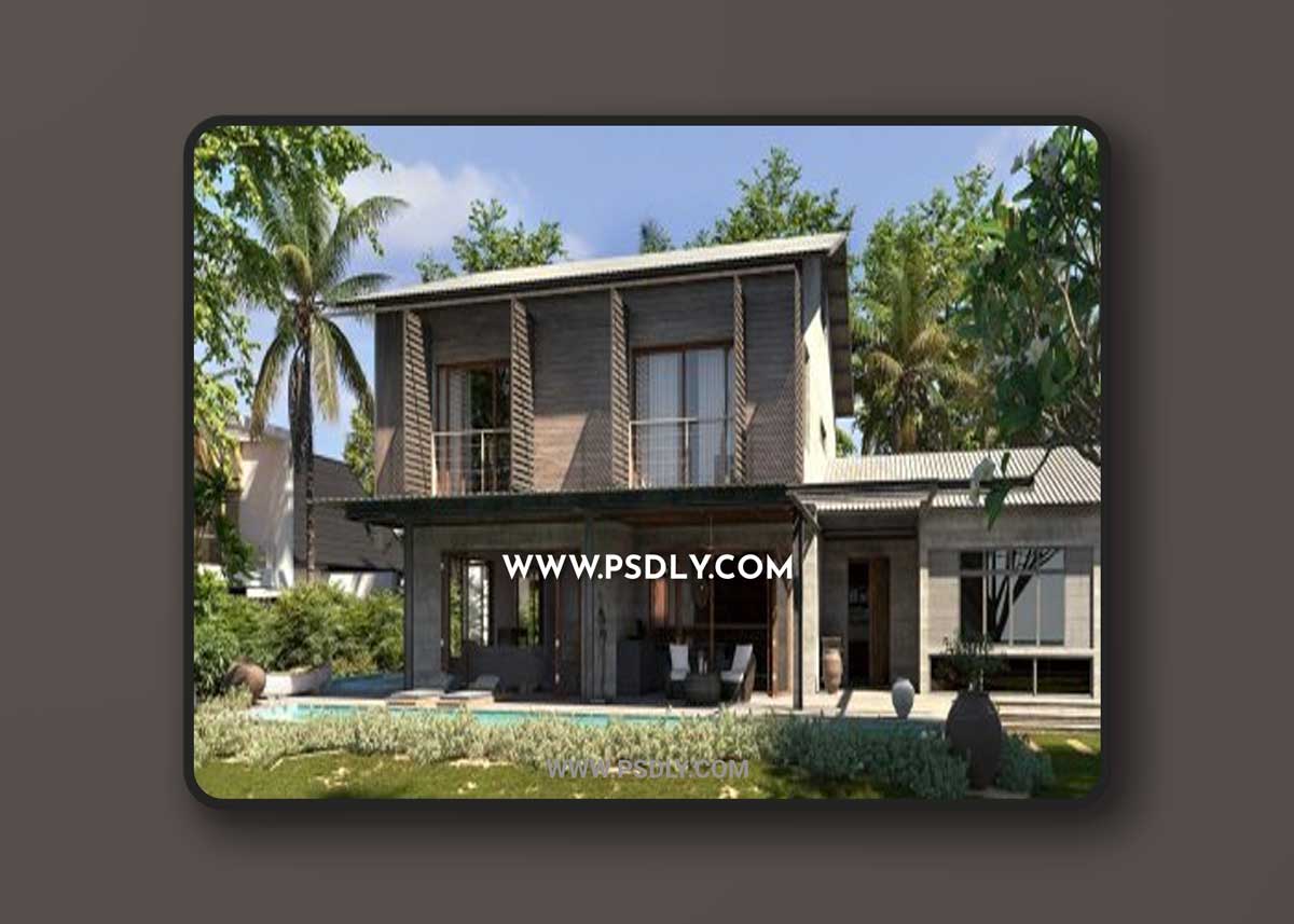 3D House Tropical Exterior