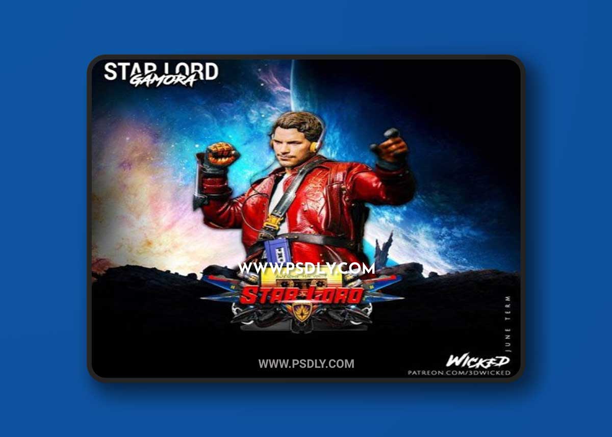 3DWicked – Starlord & Gamora – Starlord Bust