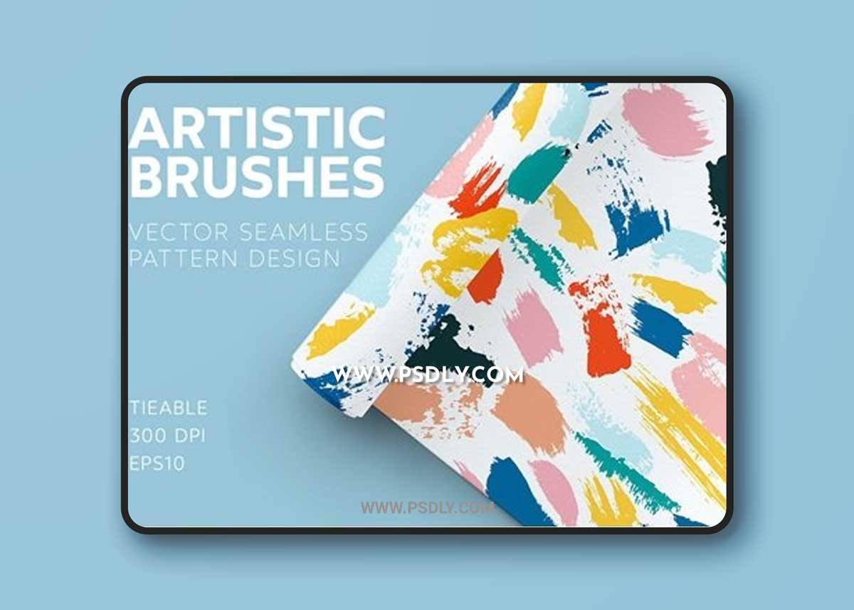 Artistic Brushes Seamless Pattern