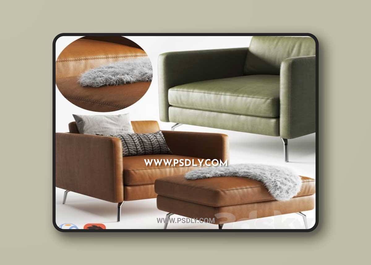 BoConcept Osaka Scandinavian Armchair 3D Models