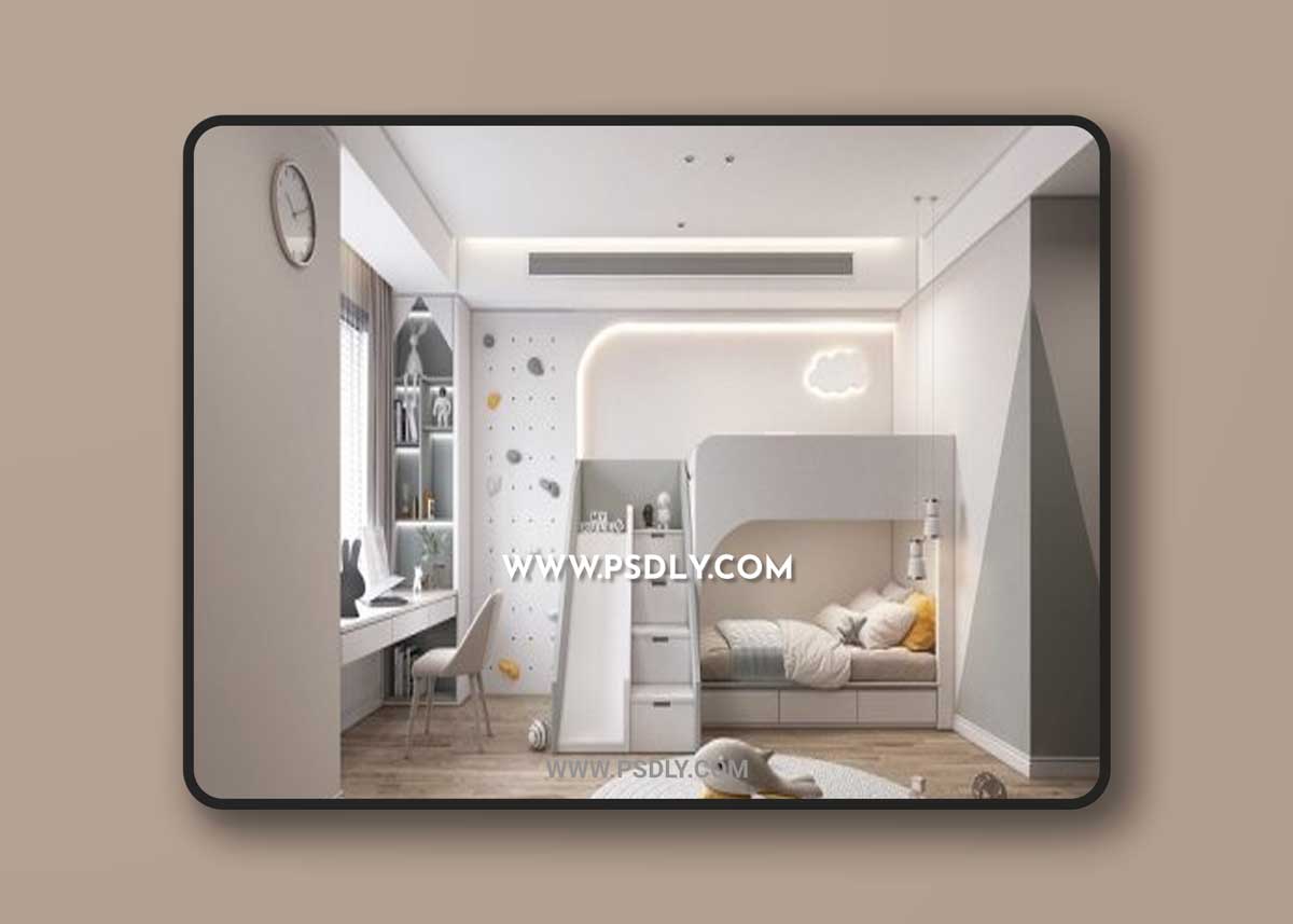 Children Room Interior 02 by Huy Hieu Lee 3D Models