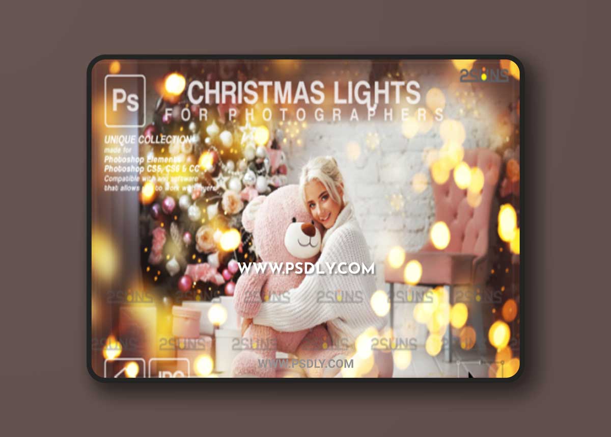 Christmas Lights Bokeh Overlay Photoshop