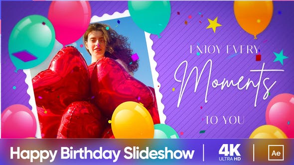 Videohive Bright Happy Birthday Slideshow 35122476