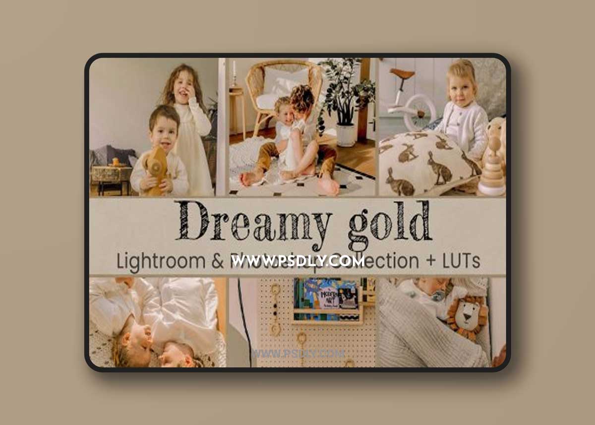 CreativeMarket - Dreamy Gold Lightroom Photoshop LUT 6785177