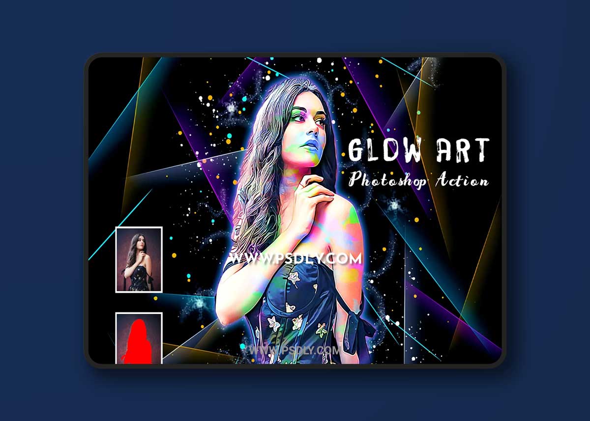 CreativeMarket - Glow Art Photoshop Action 6675663