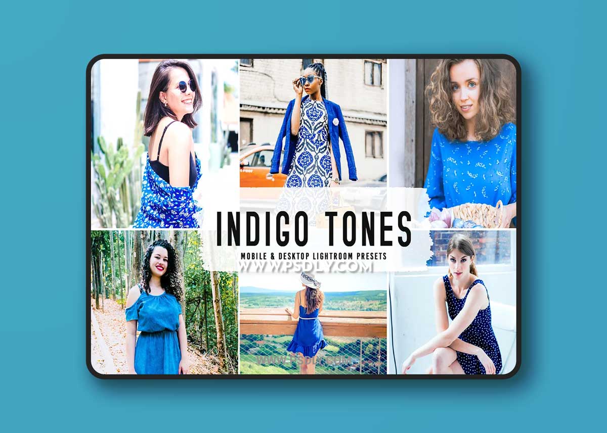 CreativeMarket - Indigo Tones Pro Lightroom Presets 6640961