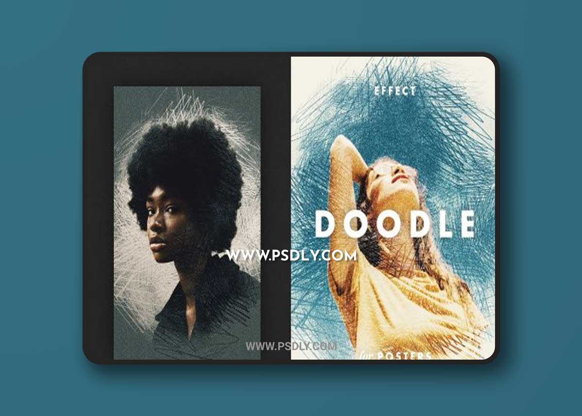 CreativeMarket - Pencil Doodle Effect for Posters 6703366