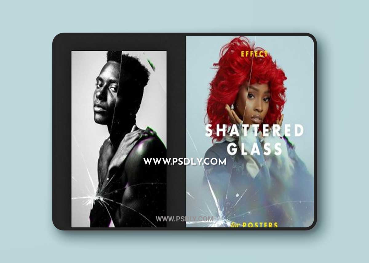 CreativeMarket - Shattered Glass Effect for Posters 6769731