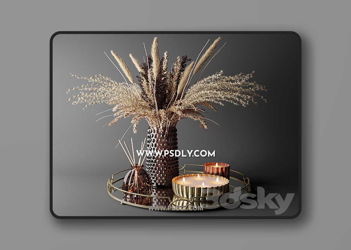 Dried-Flowers-in-a-Decorative-Vase