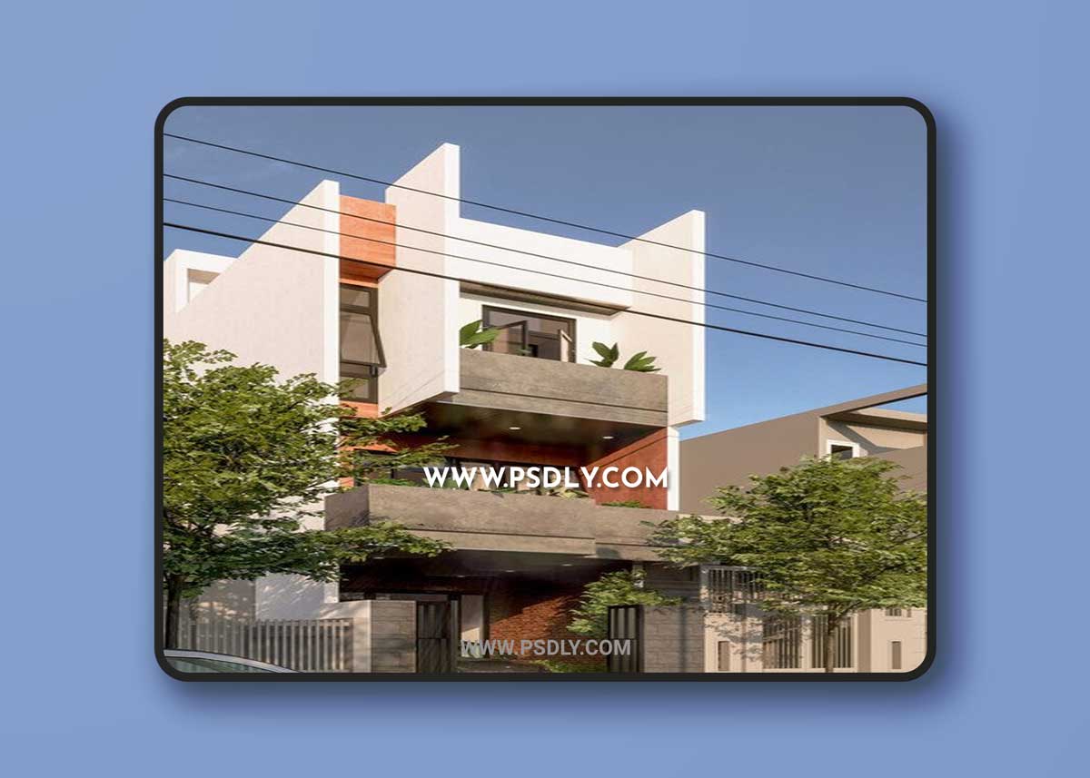 Exterior House Scene Sketchup 3D model